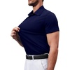 image:imageAlimens amp Gentle Mens Short Sleeve Dress Shirts Stretch Regular Fit Shirt Casual Button Down Business ShirtsNavy Blue