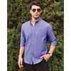 image:imageAlimens amp Gentle Mens Solid Oxford Shirt Long Sleeve Dress Shirt Work Casual Button Down Shirts with PocketAroyal Blue