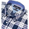 image:imageAlimens amp Gentle Plaid Mens Short Sleeve Button Down Shirts with Pocket  LightweightButtonDown CollarRegular FitExcellent ColorsBreathableCasualCotton BlendEasy CareNavy Blue Plaid