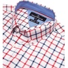 image:imageAlimens amp Gentle Plaid Mens Short Sleeve Button Down Shirts with Pocket  LightweightButtonDown CollarRegular FitExcellent ColorsBreathableCasualCotton BlendEasy CareRed Check