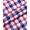 image:imageAlimens amp Gentle Plaid Mens Short Sleeve Button Down Shirts with Pocket  LightweightButtonDown CollarRegular FitExcellent ColorsBreathableCasualCotton BlendEasy CareRed Navy Check