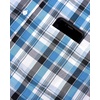 image:imageAlimens amp Gentle Plaid Mens Short Sleeve Button Down Shirts with Pocket  LightweightButtonDown CollarRegular FitExcellent ColorsBreathableCasualCotton BlendEasy CareBlack Blue Plaid
