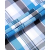image:imageAlimens amp Gentle Plaid Mens Short Sleeve Button Down Shirts with Pocket  LightweightButtonDown CollarRegular FitExcellent ColorsBreathableCasualCotton BlendEasy CareBlack Blue Plaid