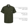 image:imageAlimens amp Gentle Short Sleeve Fishing Shirt Wicking Fabric Sun Protection Casual Button Down ShirtsArmy Green