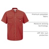 image:imageAlimens amp Gentle Short Sleeve Fishing Shirt Wicking Fabric Sun Protection Casual Button Down ShirtsBurgundy