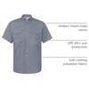 image:imageAlimens amp Gentle Short Sleeve Fishing Shirt Wicking Fabric Sun Protection Casual Button Down ShirtsGrey