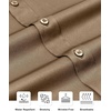 image:imageAlimens amp Gentle Slim Fit Dress Shirts for Men Long Sleeve Stretch Stain Proof Wrinkle Free Button Down Shirts Formal Shirts  Stretch Wrinkle Free Long Sleeve Fitted Formal Events Wedding Business Casual AirflowEnhanced Comfort Easy CareDark Khaki