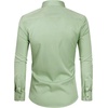 image:imageAlimens amp Gentle Slim Fit Dress Shirts for Men Long Sleeve Stretch Stain Proof Wrinkle Free Button Down Shirts Formal Shirts  Stretch Wrinkle Free Long Sleeve Fitted Formal Events Wedding Business Casual AirflowEnhanced Comfort Easy CareLight Green