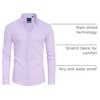 image:imageAlimens amp Gentle Slim Fit Dress Shirts for Men Long Sleeve Stretch Stain Proof Wrinkle Free Button Down Shirts Formal Shirts  Stretch Wrinkle Free Long Sleeve Fitted Formal Events Wedding Business Casual AirflowEnhanced Comfort Easy CareLight Purple
