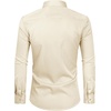 image:imageAlimens amp Gentle Slim Fit Dress Shirts for Men Long Sleeve Stretch Stain Proof Wrinkle Free Button Down Shirts Formal Shirts  Stretch Wrinkle Free Long Sleeve Fitted Formal Events Wedding Business Casual AirflowEnhanced Comfort Easy CareBeige