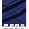 image:imageAlimens amp Gentle Slim Fit Dress Shirts for Men Long Sleeve Stretch Stain Proof Wrinkle Free Button Down Shirts Formal Shirts  Stretch Wrinkle Free Long Sleeve Fitted Formal Events Wedding Business Casual AirflowEnhanced Comfort Easy CareNavy