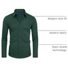 image:imageAlimens amp Gentle Slim Fit Dress Shirts for Men Long Sleeve Stretch Stain Proof Wrinkle Free Button Down Shirts Formal Shirts  Stretch Wrinkle Free Long Sleeve Fitted Formal Events Wedding Business Casual AirflowEnhanced Comfort Easy CareEmerald Green