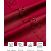 image:imageAlimens amp Gentle Slim Fit Dress Shirts for Men Long Sleeve Stretch Stain Proof Wrinkle Free Button Down Shirts Formal Shirts  Stretch Wrinkle Free Long Sleeve Fitted Formal Events Wedding Business Casual AirflowEnhanced Comfort Easy CareRed