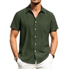 image:imageAlimens amp Gentle Summer Beach Linen Shirts for Men Casual Vacation Lightweight Button Down Shirt
