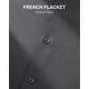 image:imageAlimensampGentle Mens Wool Dress Shirts Wrinkle Free Button Down Shirt Business Casual Top Dark Gray