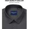 image:imageAlimensampGentle Mens Wool Dress Shirts Wrinkle Free Button Down Shirt Business Casual Top Dark Gray