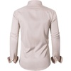 image:imageMens Dress Shirt Long Sleeve Wrinkle Free Button Down Shirt Business Casual  No Iron Contrast Color Collar Cuffs Formal Casual Versatile Graduation Office Party Regular Fit Breathable No FadingTan