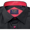 image:imageMens Dress Shirt Long Sleeve Wrinkle Free Button Down Shirt Business Casual  No Iron Contrast Color Collar Cuffs Formal Casual Versatile Graduation Office Party Regular Fit Breathable No FadingFlex Black Red