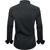 image:imageMens Dress Shirt Long Sleeve Wrinkle Free Button Down Shirt Business Casual  No Iron Contrast Color Collar Cuffs Formal Casual Versatile Graduation Office Party Regular Fit Breathable No FadingFlex Black Red