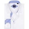image:imageMens Dress Shirt Long Sleeve Wrinkle Free Button Down Shirt Business Casual  No Iron Contrast Color Collar Cuffs Formal Casual Versatile Graduation Office Party Regular Fit Breathable No FadingWhite Blue