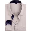 image:imageMens Dress Shirt Long Sleeve Wrinkle Free Button Down Shirt Business Casual  No Iron Contrast Color Collar Cuffs Formal Casual Versatile Graduation Office Party Regular Fit Breathable No FadingTan