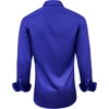 image:imageMens Dress Shirt Long Sleeve Wrinkle Free Button Down Shirt Business Casual  No Iron Contrast Color Collar Cuffs Formal Casual Versatile Graduation Office Party Regular Fit Breathable No FadingRoyal Blue