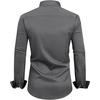 image:imageMens Dress Shirt Long Sleeve Wrinkle Free Button Down Shirt Business Casual  No Iron Contrast Color Collar Cuffs Formal Casual Versatile Graduation Office Party Regular Fit Breathable No FadingGrey
