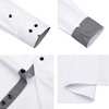 image:imageMens Dress Shirt Long Sleeve Wrinkle Free Button Down Shirt Business Casual  No Iron Contrast Color Collar Cuffs Formal Casual Versatile Graduation Office Party Regular Fit Breathable No FadingWhite