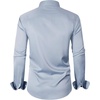image:imageMens Dress Shirt Long Sleeve Wrinkle Free Button Down Shirt Business Casual  No Iron Contrast Color Collar Cuffs Formal Casual Versatile Graduation Office Party Regular Fit Breathable No FadingLight Blue