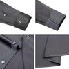 image:imageMens Dress Shirt Long Sleeve Wrinkle Free Button Down Shirt Business Casual  No Iron Contrast Color Collar Cuffs Formal Casual Versatile Graduation Office Party Regular Fit Breathable No FadingGrey Black