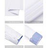 image:imageMens Dress Shirt Long Sleeve Wrinkle Free Button Down Shirt Business Casual  No Iron Contrast Color Collar Cuffs Formal Casual Versatile Graduation Office Party Regular Fit Breathable No FadingWhite Blue