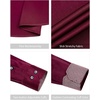 image:imageMens Dress Shirt Long Sleeve Wrinkle Free Button Down Shirt Business Casual  No Iron Contrast Color Collar Cuffs Formal Casual Versatile Graduation Office Party Regular Fit Breathable No FadingWine Red