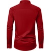 image:imageMens Dress Shirt Long Sleeve Wrinkle Free Stretch Button Down Shirts  Non Iron Regular Fit Solid Color Button Up for Business Casual Wedding Office Work Party Dating Interview Meeting FormalRed