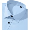 image:imageMens Dress Shirt Long Sleeve Wrinkle Free Stretch Button Down Shirts  Non Iron Regular Fit Solid Color Button Up for Business Casual Wedding Office Work Party Dating Interview Meeting FormalBlue