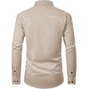 image:imageMens Dress Shirt Long Sleeve Wrinkle Free Stretch Button Down Shirts  Non Iron Regular Fit Solid Color Button Up for Business Casual Wedding Office Work Party Dating Interview Meeting FormalTan