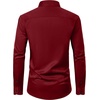 image:imageMens Dress Shirt Long Sleeve Wrinkle Free Stretch Button Down Shirts  Non Iron Regular Fit Solid Color Button Up for Business Casual Wedding Office Work Party Dating Interview Meeting FormalBurgundy