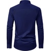 image:imageMens Dress Shirt Long Sleeve Wrinkle Free Stretch Button Down Shirts  Non Iron Regular Fit Solid Color Button Up for Business Casual Wedding Office Work Party Dating Interview Meeting FormalNavy Blue