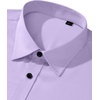 image:imageMens Dress Shirt Long Sleeve Wrinkle Free Stretch Button Down Shirts  Non Iron Regular Fit Solid Color Button Up for Business Casual Wedding Office Work Party Dating Interview Meeting FormalLavender