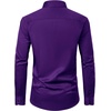 image:imageMens Dress Shirt Long Sleeve Wrinkle Free Stretch Button Down Shirts  Non Iron Regular Fit Solid Color Button Up for Business Casual Wedding Office Work Party Dating Interview Meeting FormalPurple