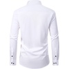 image:imageMens Dress Shirt Long Sleeve Wrinkle Free Stretch Button Down Shirts  Non Iron Regular Fit Solid Color Button Up for Business Casual Wedding Office Work Party Dating Interview Meeting FormalWhite