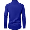 image:imageMens Dress Shirt Long Sleeve Wrinkle Free Stretch Button Down Shirts  Non Iron Regular Fit Solid Color Button Up for Business Casual Wedding Office Work Party Dating Interview Meeting FormalRoyal Blue