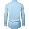 image:imageMens Dress Shirts Long Sleeve Stretch Wrinkle Free Work Button Down Shirt  Business Formal Office Wedding Stretch Cotton Solid Fabric To Easy Care  Breathable Comfortable Spread Collar Regular FitBlue