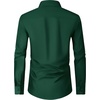 image:imageMens Dress Shirts Long Sleeve Wrinkle Free Business Button Down Shirt  Regular Fit Adjustable Cuffs Spread collar SkinFriendly Casual Easy Care Regular Fit for Wedding Vacation Work OfficeGreen