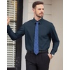 image:imageMens Dress Shirts Long Sleeve Wrinkle Free Business Button Down Shirt  Regular Fit Adjustable Cuffs Spread collar SkinFriendly Casual Easy Care Regular Fit for Wedding Vacation Work OfficeNavy Blue