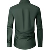 image:imageMens Dress Shirts Long Sleeve Wrinkle Free Business Button Down Shirt  Regular Fit Adjustable Cuffs Spread collar SkinFriendly Casual Easy Care Regular Fit for Wedding Vacation Work OfficeDark Green