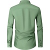 image:imageMens Dress Shirts Long Sleeve Wrinkle Free Business Button Down Shirt  Regular Fit Adjustable Cuffs Spread collar SkinFriendly Casual Easy Care Regular Fit for Wedding Vacation Work OfficeGrayish Green