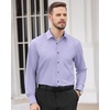 image:imageMens Dress Shirts Long Sleeve Wrinkle Free Business Button Down Shirt  Regular Fit Adjustable Cuffs Spread collar SkinFriendly Casual Easy Care Regular Fit for Wedding Vacation Work OfficeLight Purple