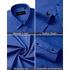 image:imageMens Dress Shirts Long Sleeve Wrinkle Free Business Button Down Shirt  Regular Fit Adjustable Cuffs Spread collar SkinFriendly Casual Easy Care Regular Fit for Wedding Vacation Work OfficeRoyal Blue