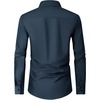 image:imageMens Dress Shirts Long Sleeve Wrinkle Free Business Button Down Shirt  Regular Fit Adjustable Cuffs Spread collar SkinFriendly Casual Easy Care Regular Fit for Wedding Vacation Work OfficeNavy Blue