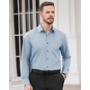 image:imageMens Dress Shirts Long Sleeve Wrinkle Free Business Button Down Shirt  Regular Fit Adjustable Cuffs Spread collar SkinFriendly Casual Easy Care Regular Fit for Wedding Vacation Work OfficeLight Blue